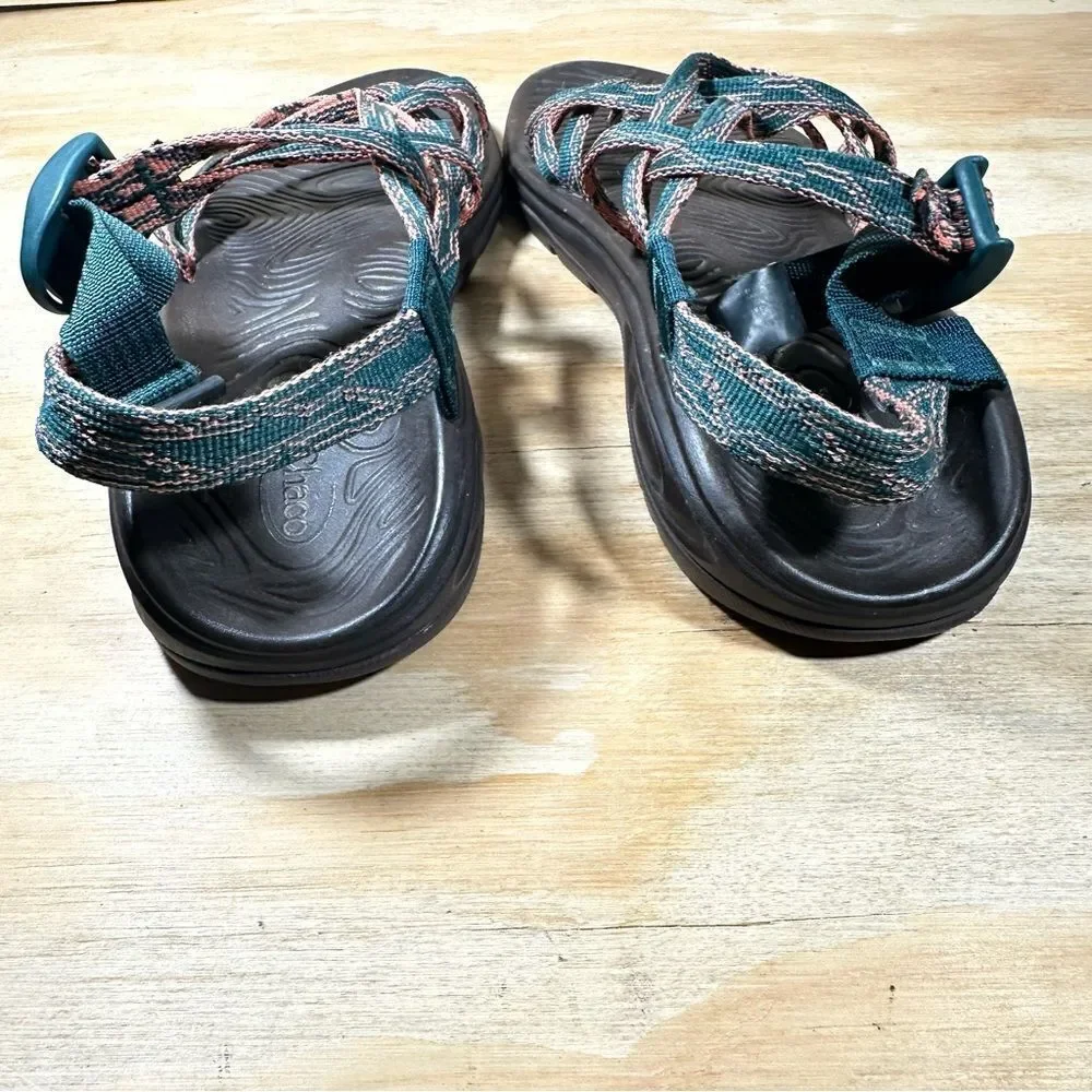 Chaco Teal Multi-Color Strappy Sandals Women’s Size 9